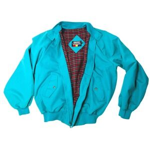 VTG HARTWELL‎ VIASPORT CRAFTSMAN men's bomber jacket coat plaid blue grandpa XL